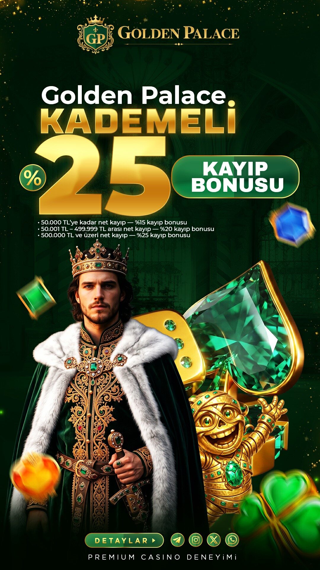 🛡 GOLDEN PALACE KADEMELİ KAYIP BONUSU