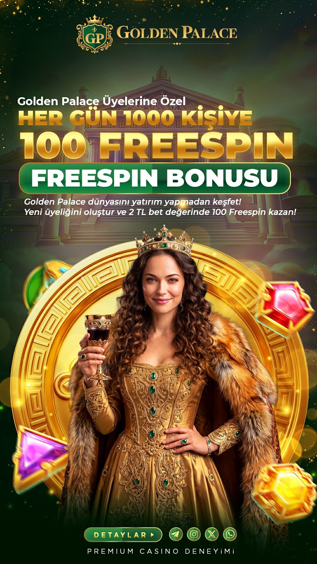 Hergün 1.000 Kişiye 100 Freespin Deneme Bonusu